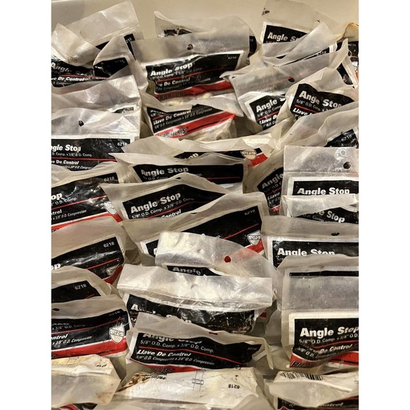 2 PCS 5/8" OD (1/2" NOM) X 3/8" OD 1/4TURN COMPRESSION ANGLE STOP VALVE pro plus - Picture 5 of 5